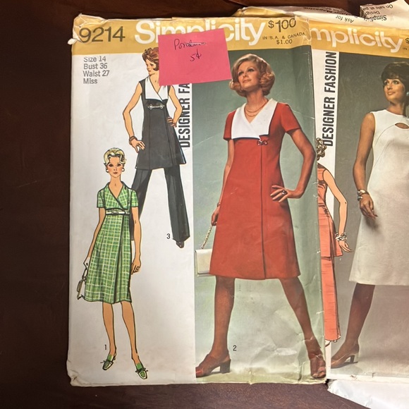 Lot of 9 Vintage 1970s Sewing Patterns Sizes 10, 12, 14 - Picture 7 of 10